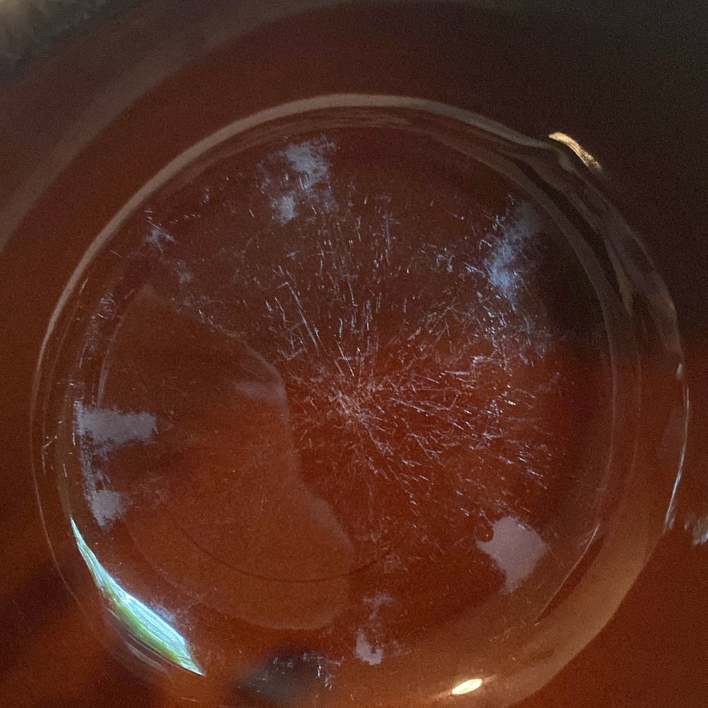 McCoy Brown Drip Glaze 8” Vintage Pottery Mixing Bowl - Picture 4 of 12